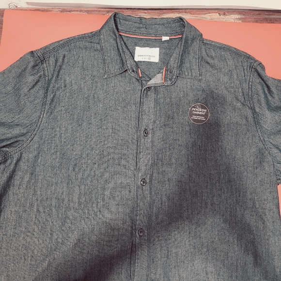 new casual shirt short sleeve Paperdenim&Cloth size XL color midnight - Picture 6 of 11